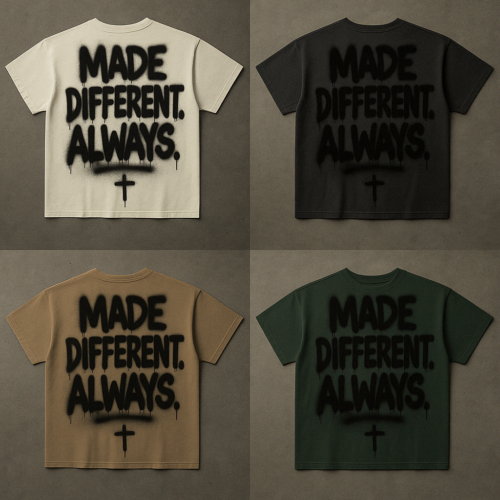 MADE DIFFERENT. ALWAYS. — Faith Tee (Regular Fit)