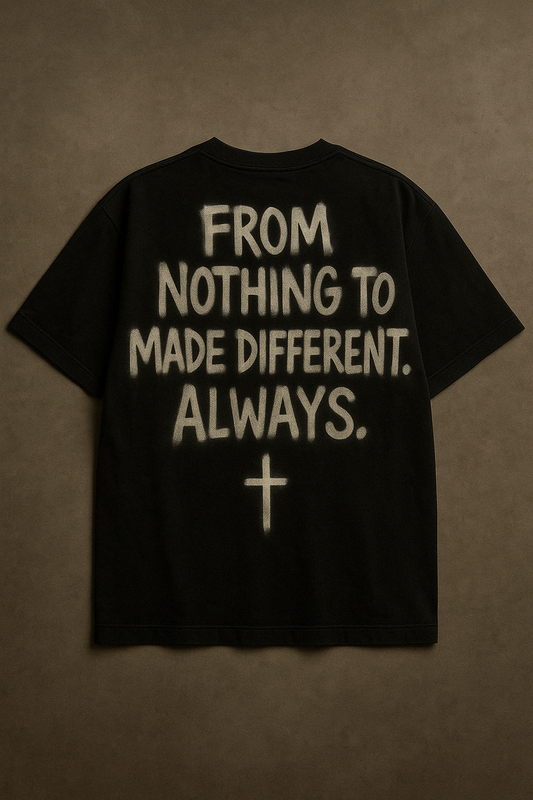 MADE DIFFERENT. ALWAYS. — Spray Tee (Black)