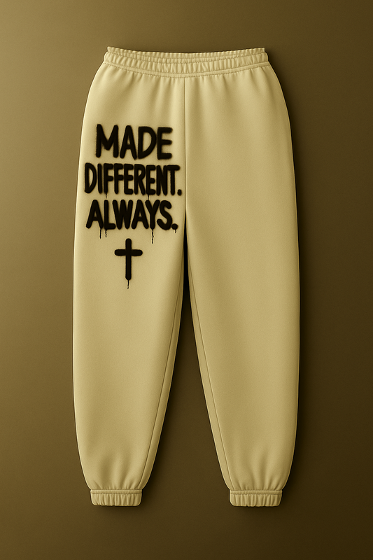 MADE DIFFERENT. ALWAYS. — Spray Joggers (Beige)