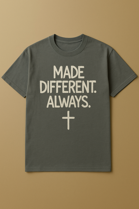 MADE DIFFERENT. ALWAYS. — Spray Tee (Steel Grey)